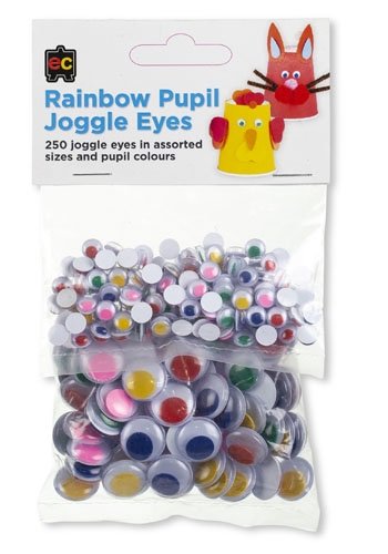 Joggle Eyes Rainbow Pupil Pk250 7 &15mm